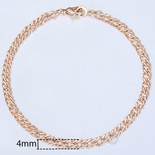 TrendsMax™ Rose Gold Unisex Chain-Link Bracelets - Indigo-Temple