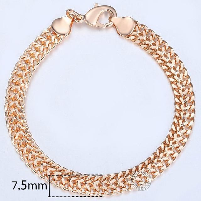 TrendsMax™ Rose Gold Unisex Chain-Link Bracelets - Indigo-Temple