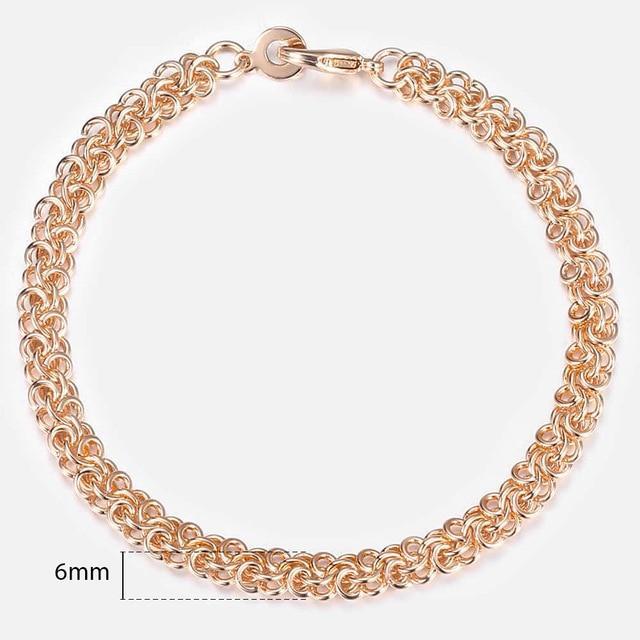 TrendsMax™ Rose Gold Unisex Chain-Link Bracelets - Indigo-Temple