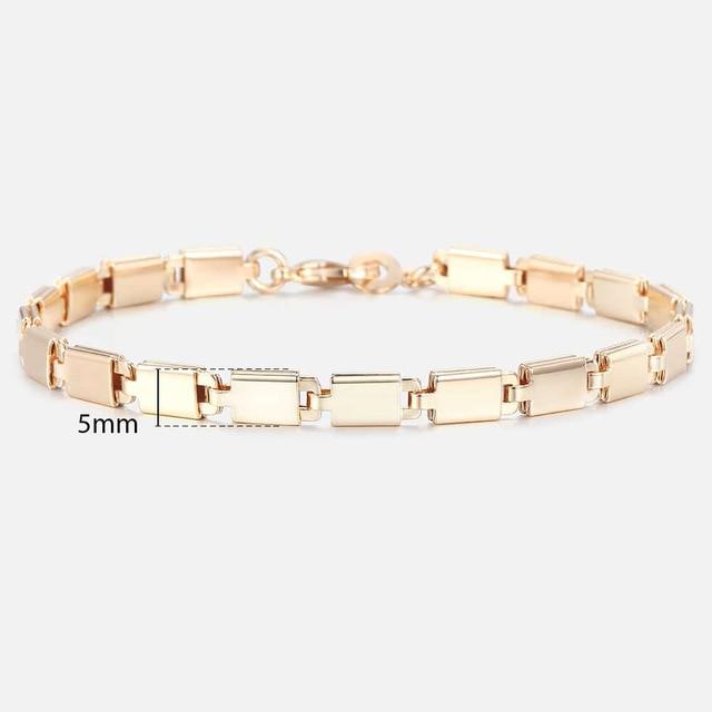 TrendsMax™ Rose Gold Unisex Chain-Link Bracelets - Indigo-Temple
