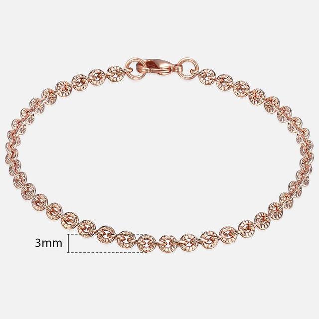 TrendsMax™ Rose Gold Unisex Chain-Link Bracelets - Indigo-Temple