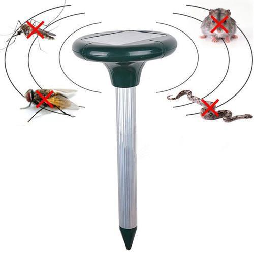 Solar Powered Outdoor Ultrasonic Rodent Repeller - Indigo-Temple
