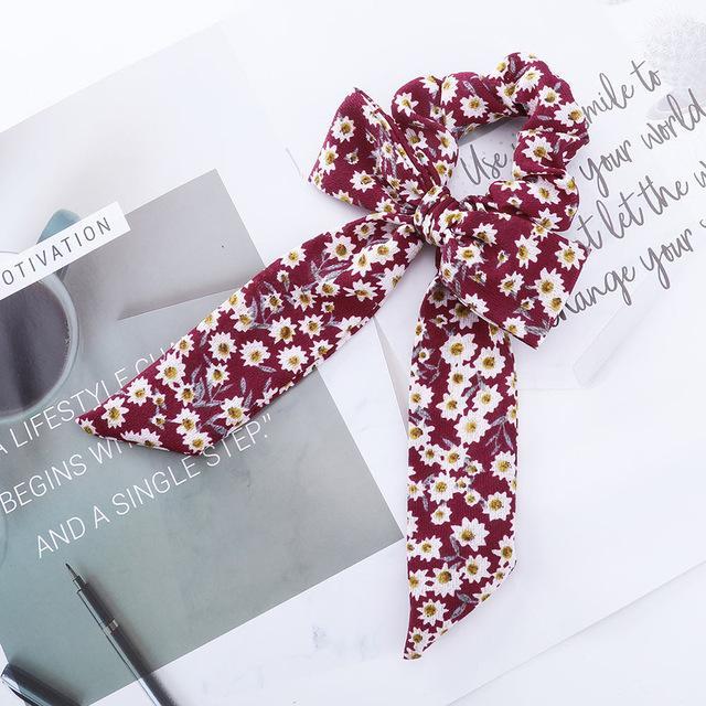 AWAYTR™ Stylish Elastic Hair-Bow Scrunchy - Indigo-Temple
