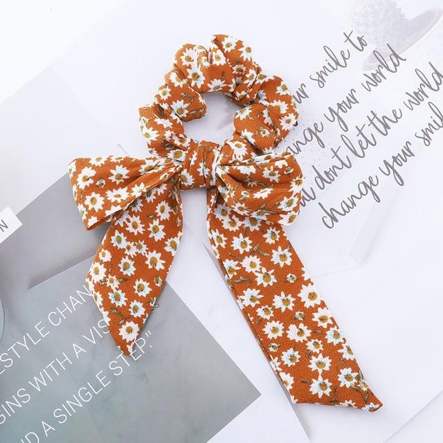 AWAYTR™ Stylish Elastic Hair-Bow Scrunchy - Indigo-Temple