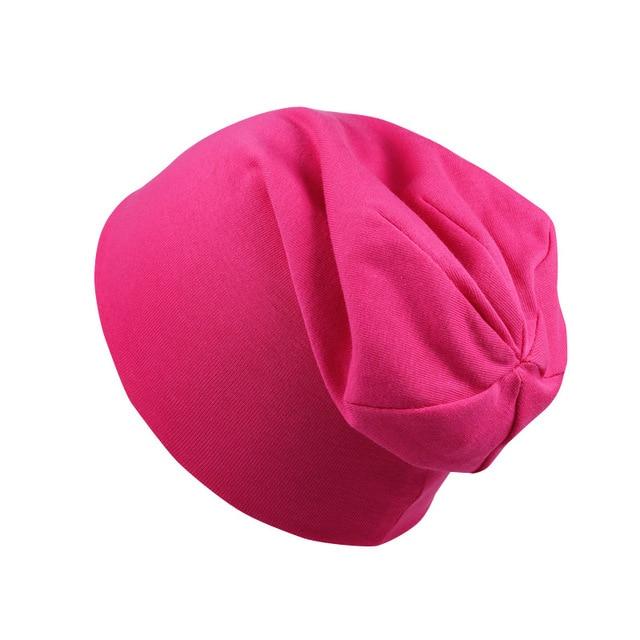 100% Cotton Slouchy Beanie Hat for Babies - Indigo-Temple