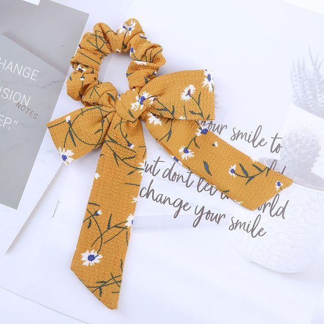 AWAYTR™ Stylish Elastic Hair-Bow Scrunchy - Indigo-Temple