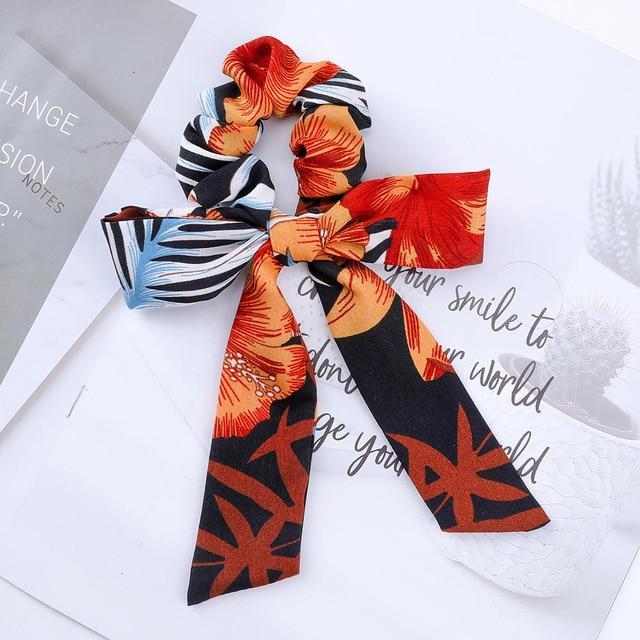 AWAYTR™ Stylish Elastic Hair-Bow Scrunchy - Indigo-Temple
