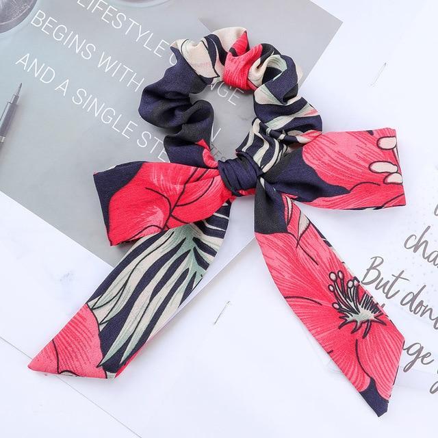 AWAYTR™ Stylish Elastic Hair-Bow Scrunchy - Indigo-Temple