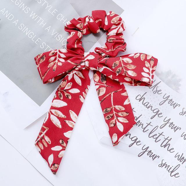 AWAYTR™ Stylish Elastic Hair-Bow Scrunchy - Indigo-Temple