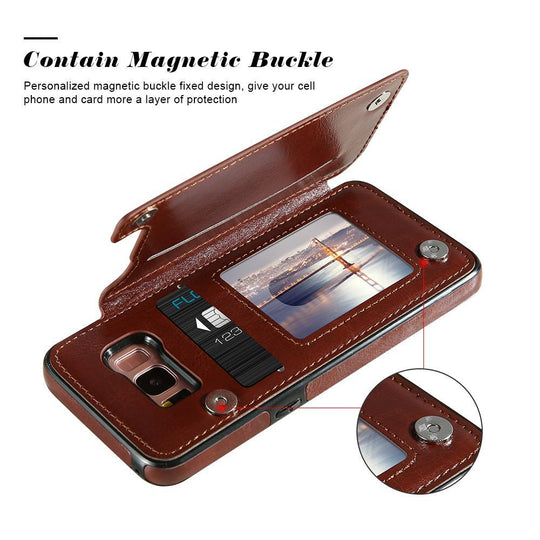 FLIP WALLET CASE FOR  SAMSUNG - Indigo-Temple