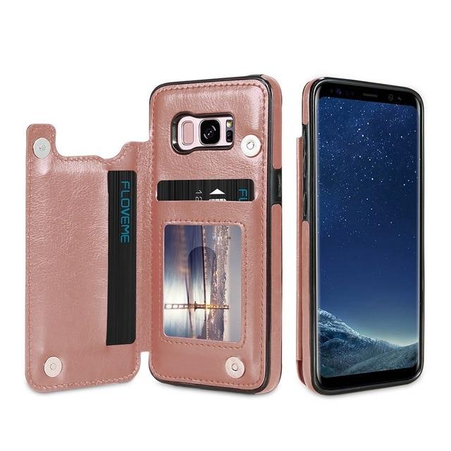 FLIP WALLET CASE FOR  SAMSUNG - Indigo-Temple