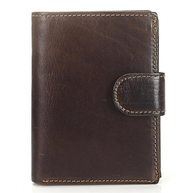 MISFITS™ Vintage Snap-Closure Genuine Leather Wallet - Indigo-Temple