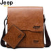 JEEP BULUO™ Leather Messenger Bag - Indigo-Temple