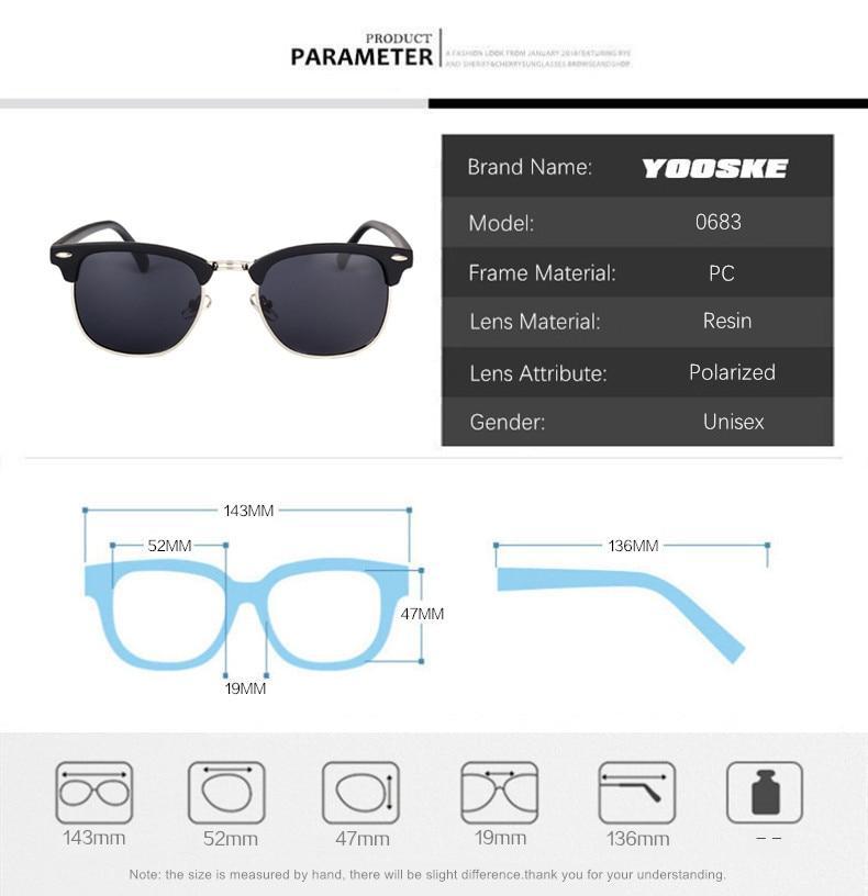 YOOSKE™ Polarized Unisex Retro Sunglasses - Indigo-Temple