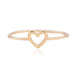 Delicate 1-Piece Women's Heart Ring - Indigo-Temple