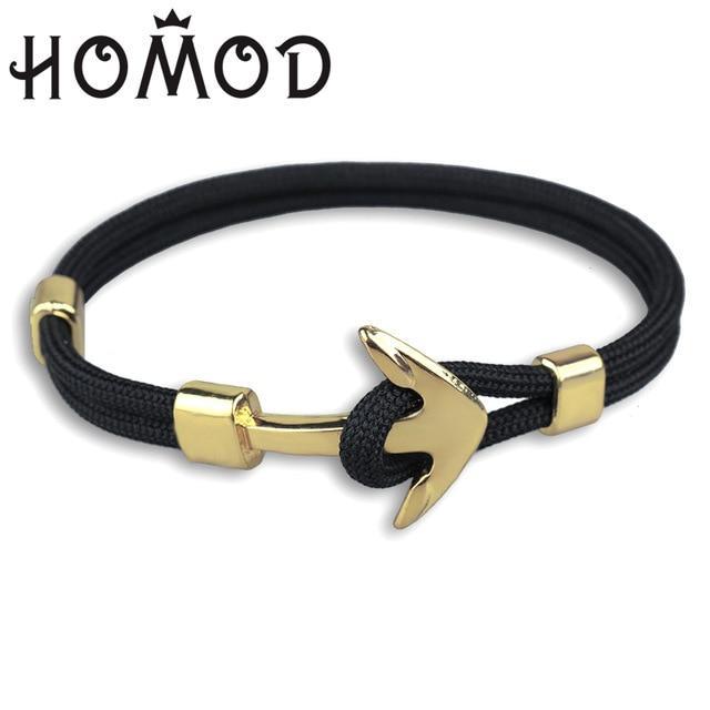 HOMOD™ Nautical Hook Unisex Rope Bracelet - Indigo-Temple