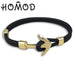 HOMOD™ Nautical Hook Unisex Rope Bracelet - Indigo-Temple
