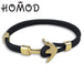 HOMOD™ Nautical Hook Unisex Rope Bracelet - Indigo-Temple