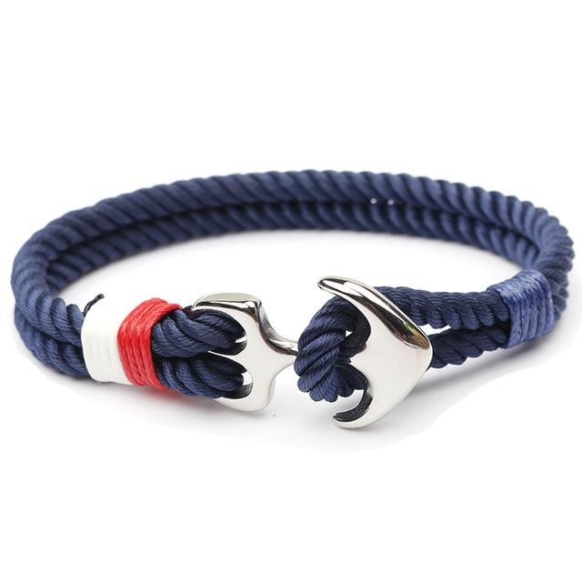 HOMOD™ Nautical Hook Unisex Rope Bracelet - Indigo-Temple