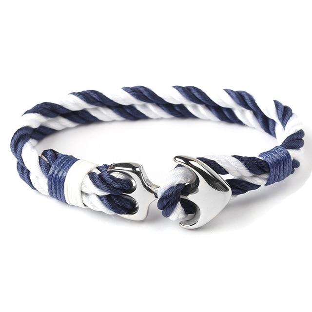 HOMOD™ Nautical Hook Unisex Rope Bracelet - Indigo-Temple