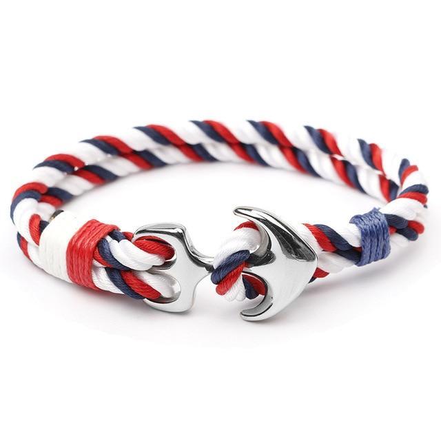 HOMOD™ Nautical Hook Unisex Rope Bracelet - Indigo-Temple