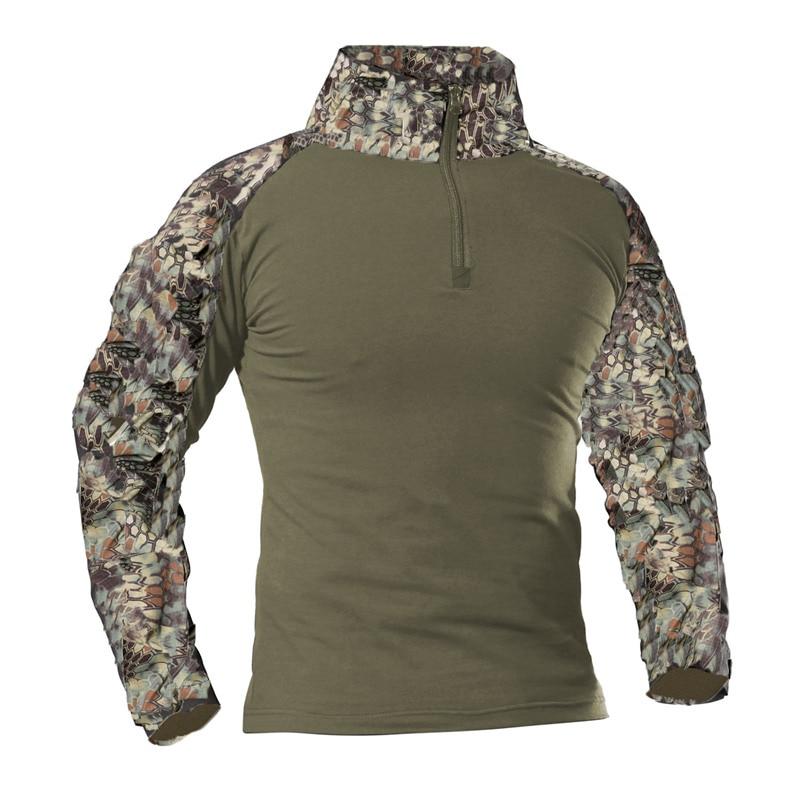 US Army Style Combat Cargo Shirt - Indigo-Temple