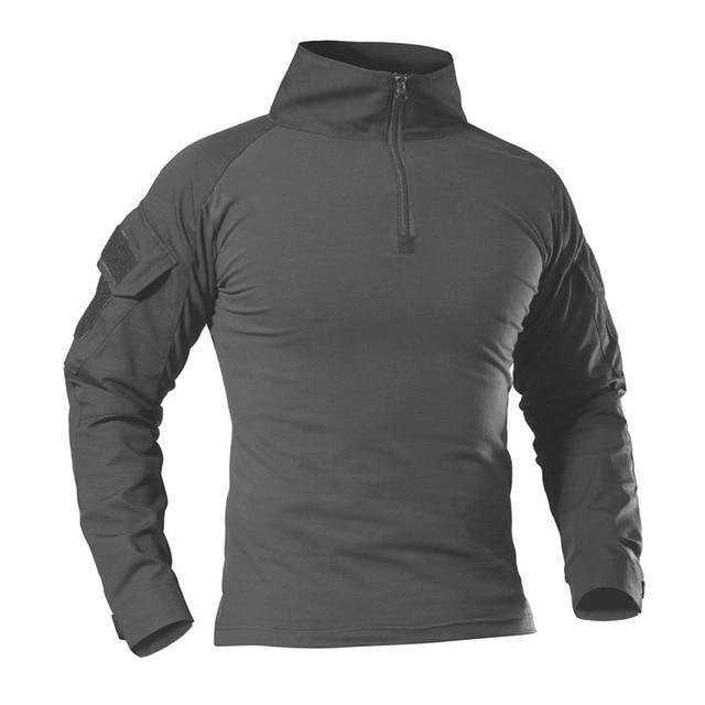 US Army Style Combat Cargo Shirt - Indigo-Temple