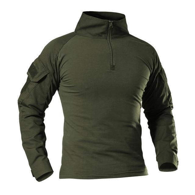 US Army Style Combat Cargo Shirt - Indigo-Temple