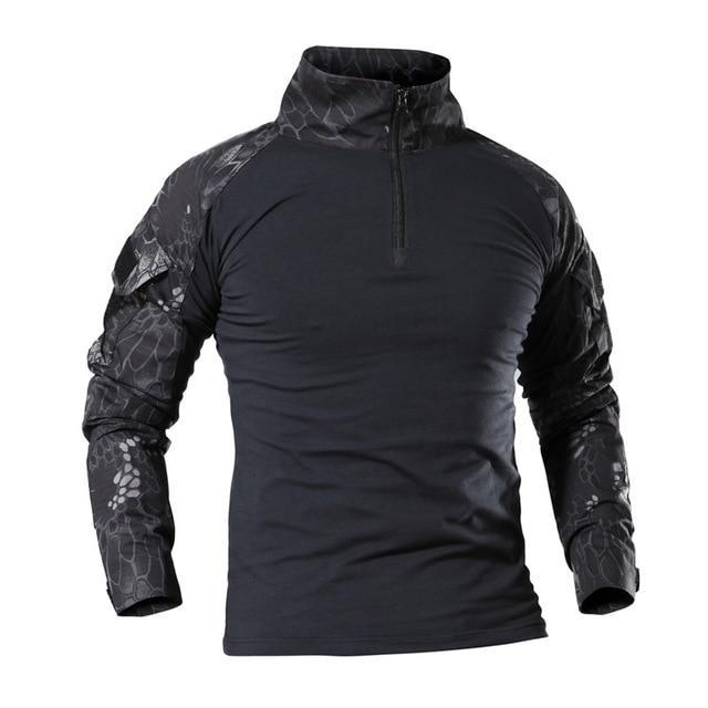 US Army Style Combat Cargo Shirt - Indigo-Temple