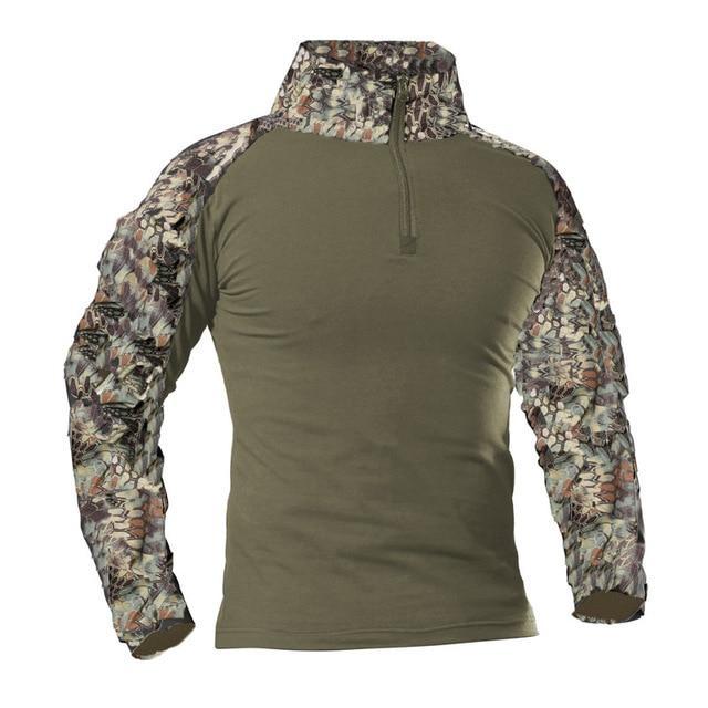 US Army Style Combat Cargo Shirt - Indigo-Temple