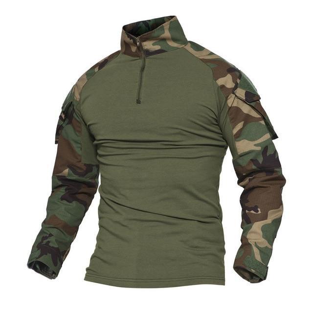 US Army Style Combat Cargo Shirt - Indigo-Temple