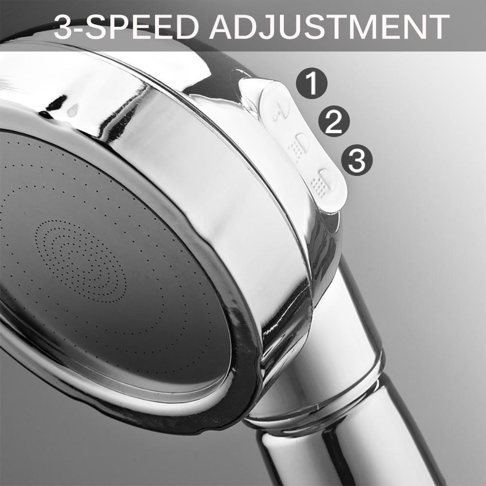 Smart-Control Triple-Pressure Rotating Showerhead - Indigo-Temple