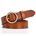 NO.ONEPAUL™ Women's Ring Buckle Genuine Leather Belt - Indigo-Temple