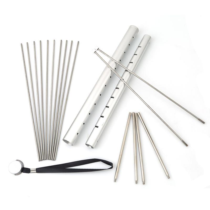 Stainless-Steel Portable Folding BBQ Grill - Indigo-Temple