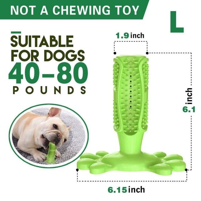 DoggyDoc™ Rrevolutionary 2-in-1 Dogs Toothbrush & Chewing Stick - Indigo-Temple