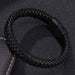 Men's Braided Leather Magnetic Bracelet - Indigo-Temple