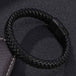 Men's Braided Leather Magnetic Bracelet - Indigo-Temple