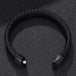 Men's Braided Leather Magnetic Bracelet - Indigo-Temple