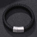 Men's Braided Leather Magnetic Bracelet - Indigo-Temple