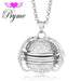 Elegant Angel Wings 6-Photo Locket Necklace - Indigo-Temple