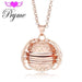 Elegant Angel Wings 6-Photo Locket Necklace - Indigo-Temple