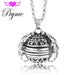 Elegant Angel Wings 6-Photo Locket Necklace - Indigo-Temple