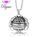 Elegant Angel Wings 6-Photo Locket Necklace - Indigo-Temple