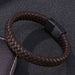Men's Braided Leather Magnetic Bracelet - Indigo-Temple