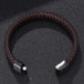Men's Braided Leather Magnetic Bracelet - Indigo-Temple