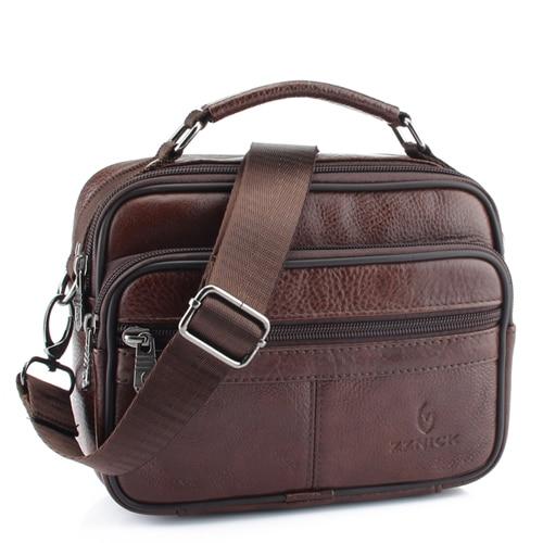 ZZNICK™ Genuine Leather Messenger Bag - Indigo-Temple