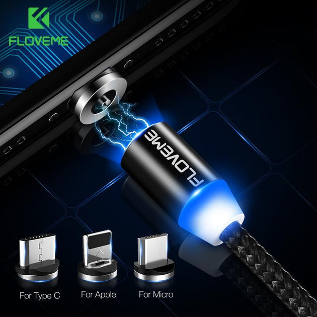 3A Magnetic High-Speed Charging Cable - Indigo-Temple