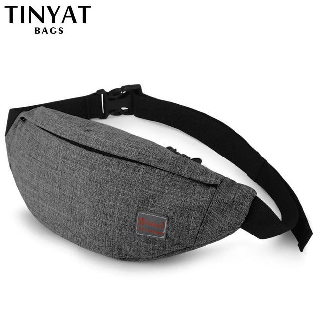 TINYAT™ Casual Polyester Fanny Pack - Indigo-Temple