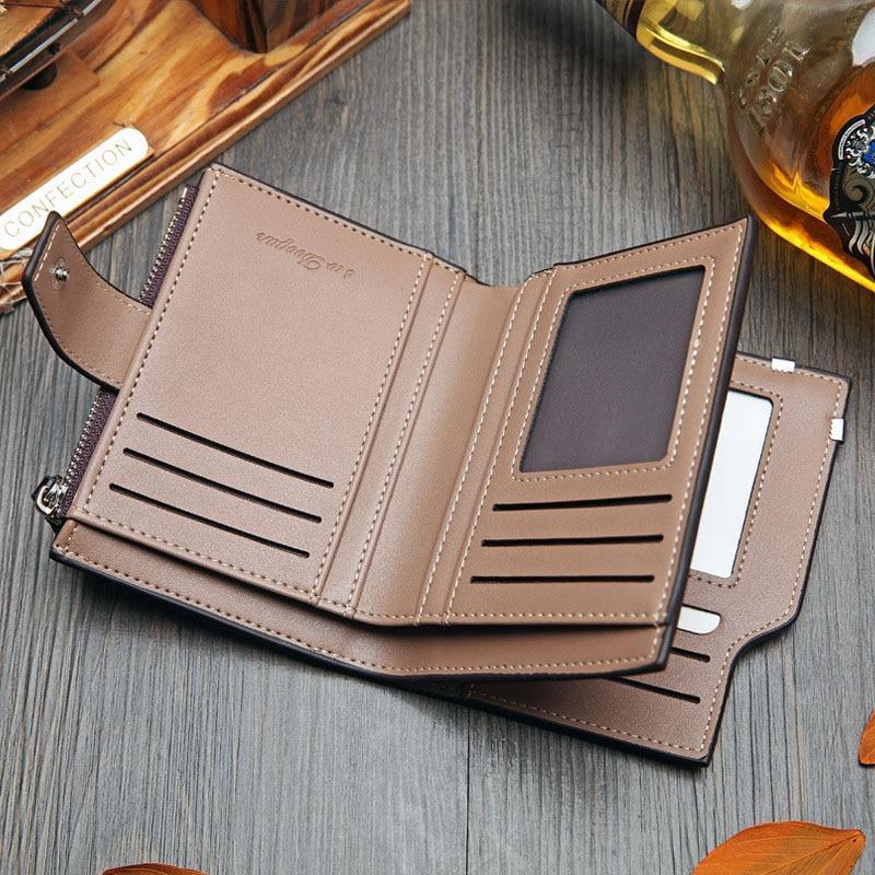 High-Capacity Genuine Leather Flip-Book Wallet - Indigo-Temple