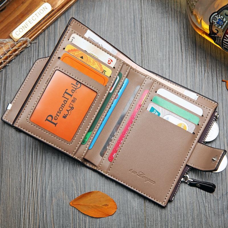 High-Capacity Genuine Leather Flip-Book Wallet - Indigo-Temple